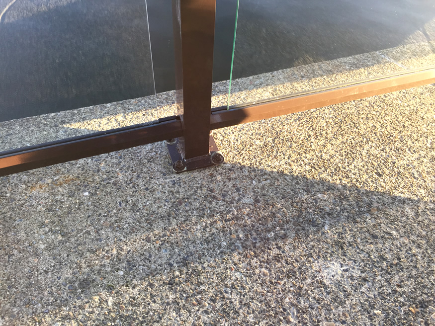 classic glass top mount aluminum railings