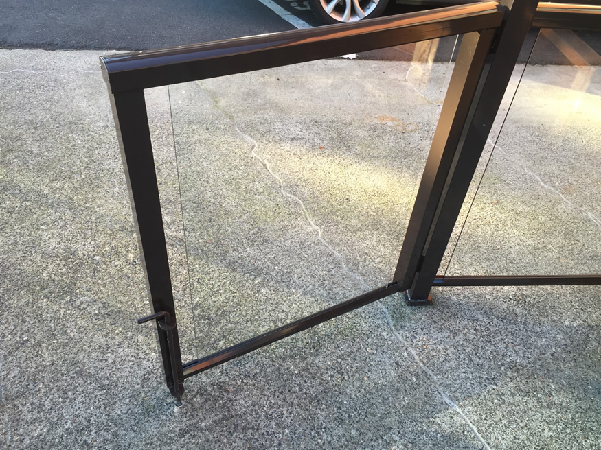 classic glass top mount gate aluminum railings