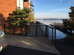classic glass waterfront 2 aluminum railings