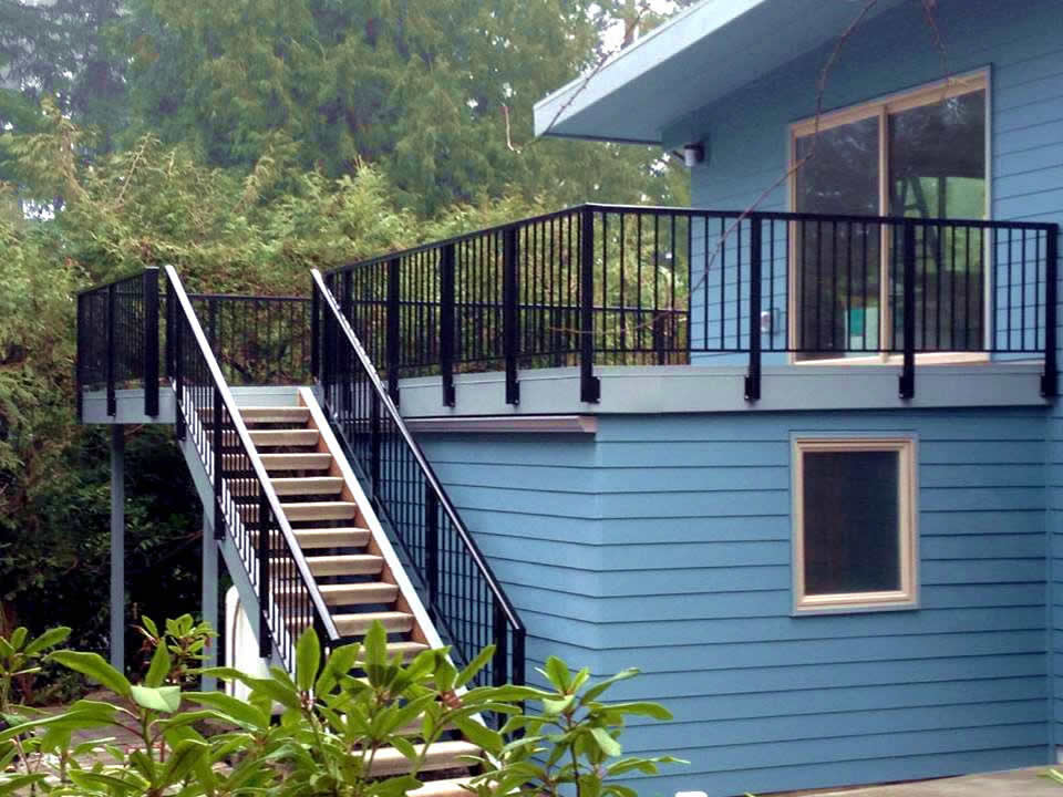 picket aluminum railings balcony stairs3