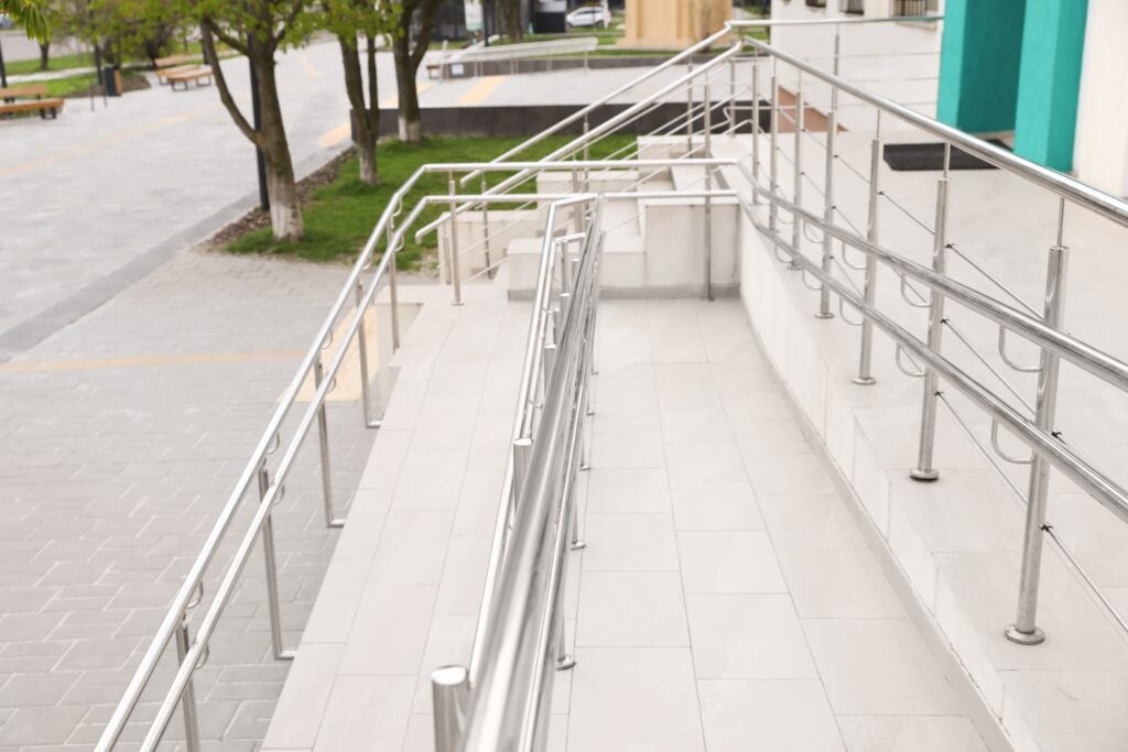 Shiny Metal Ramp Outdoors Shiny metal ramp outdoors 1