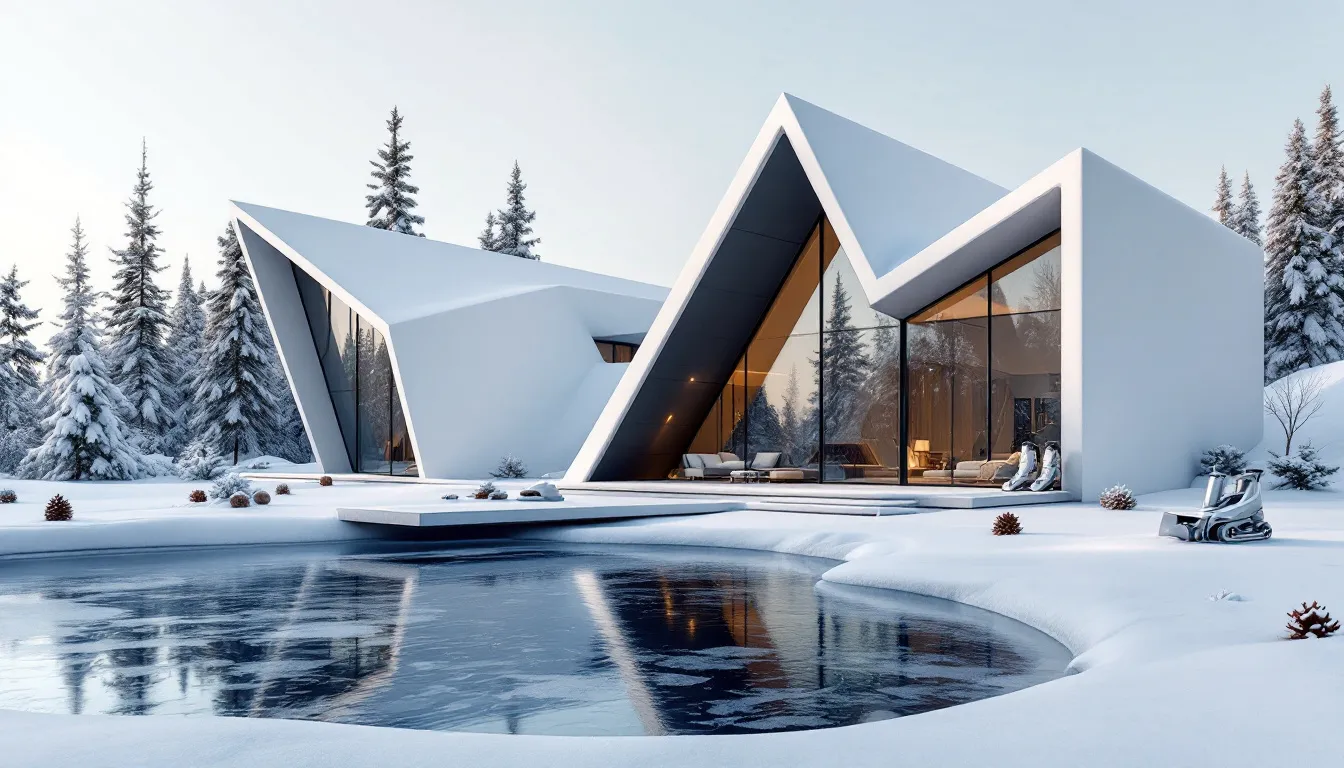 Preventative measures against harsh winter conditions, including snow-covered equipment.