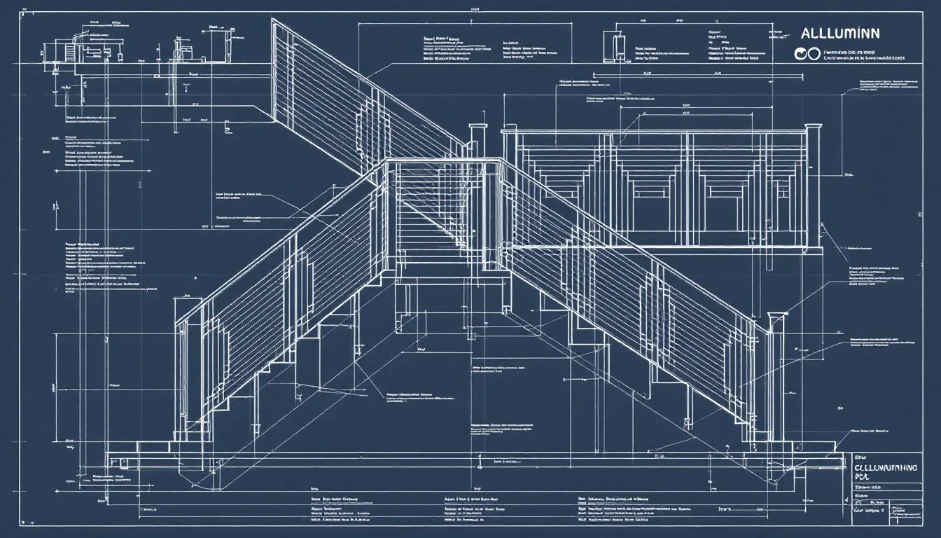 Safety compliance in custom aluminum railings.