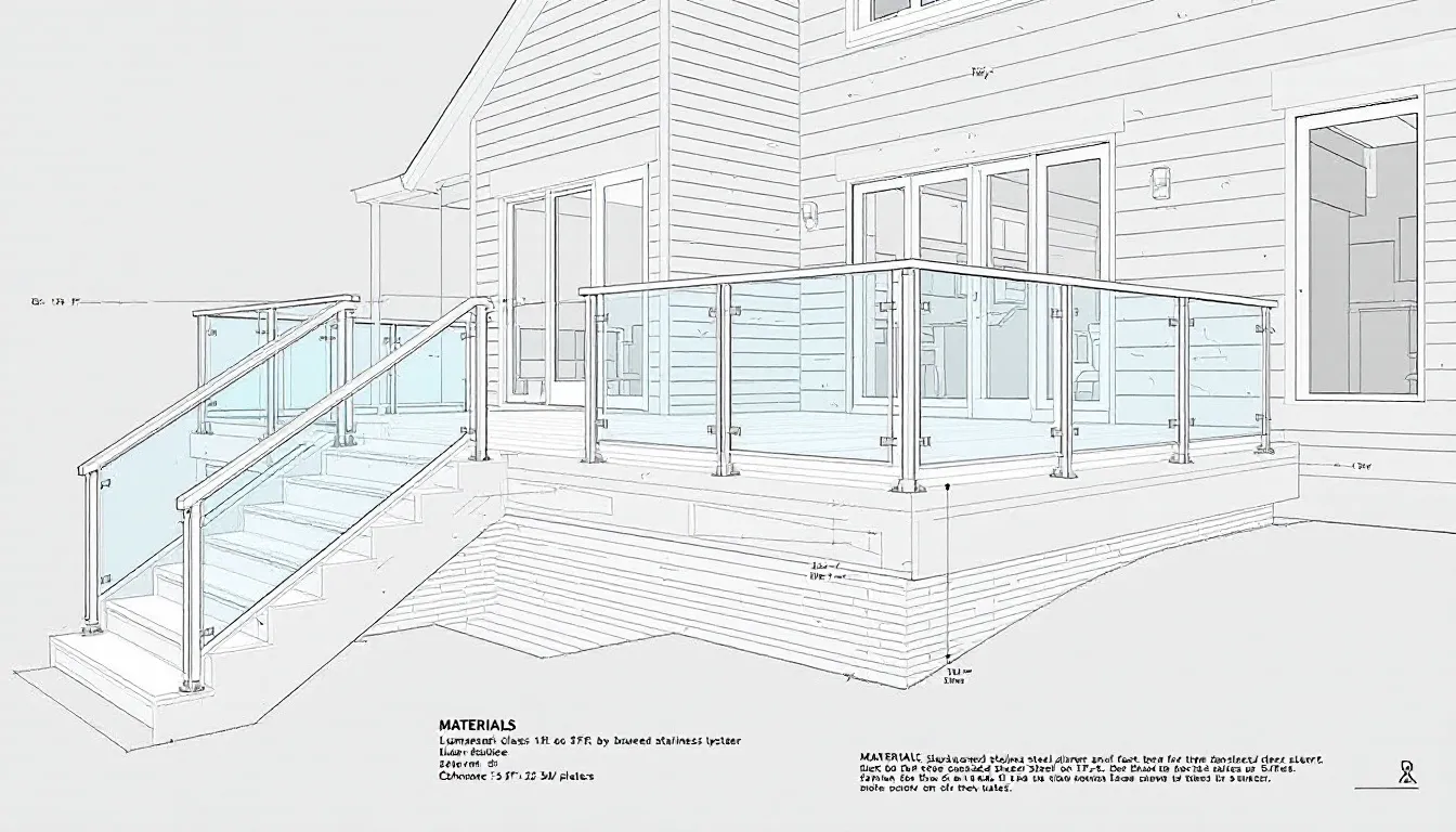 Personalized design solutions for deck railings displayed in a modern home.