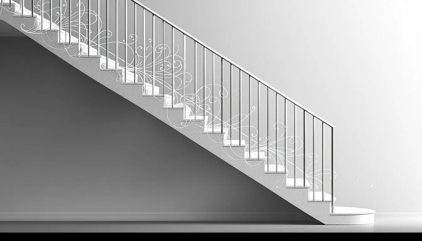 Decorative elements in railings, showcasing creativity.