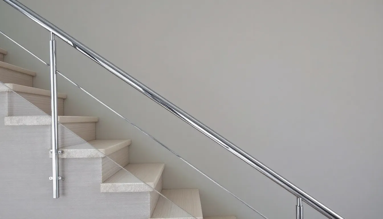 A well-designed metal staircase railing enhancing safety and aesthetics.
